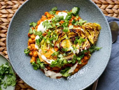 Grillezett káposztás csicseriborsó dahl